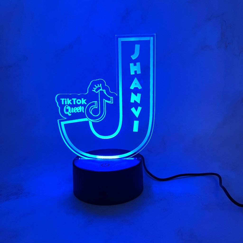 Personalised Monogram Tik Tok Led Night Light - KnK krafts