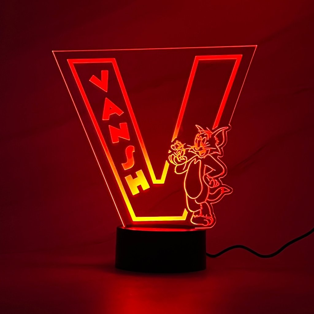 Personalised Monogram Tom and Jerry Led Night Light - KnK krafts