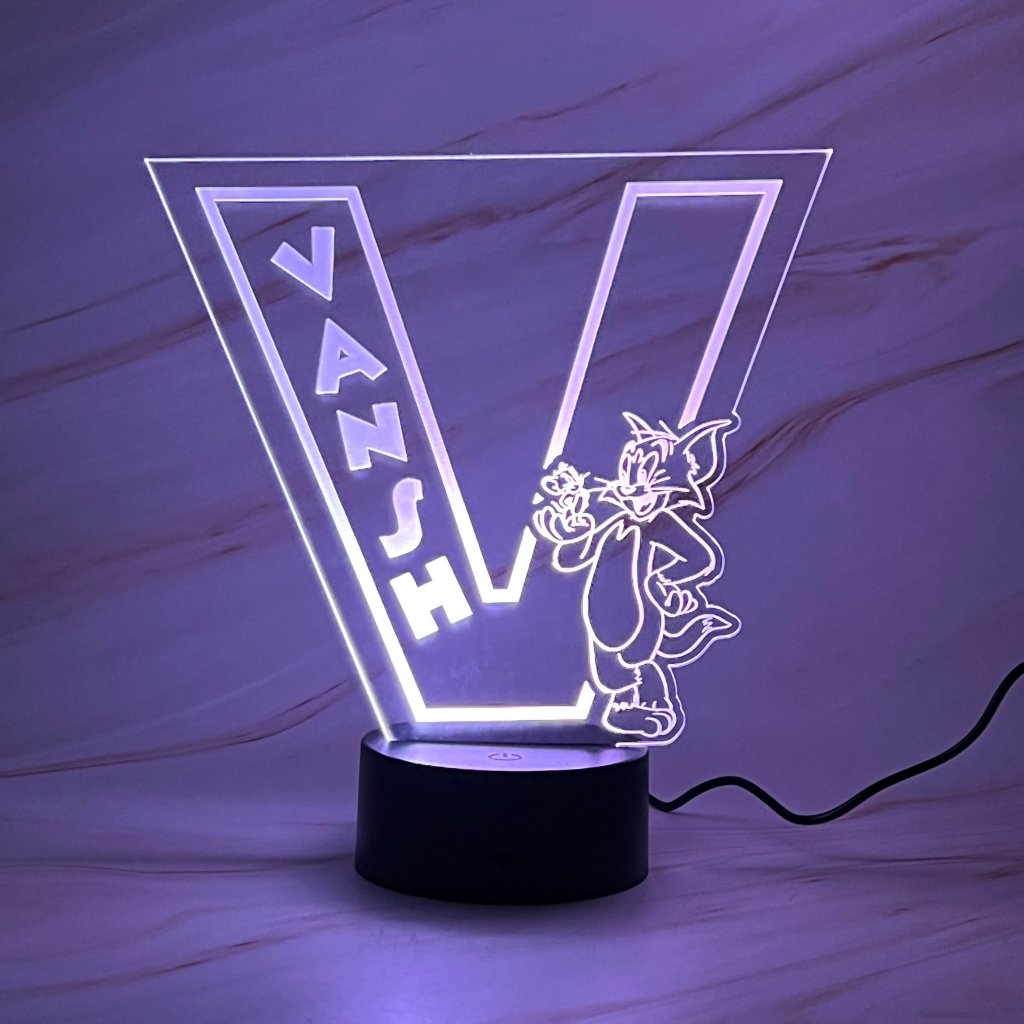 Personalised Monogram Tom and Jerry Led Night Light - KnK krafts