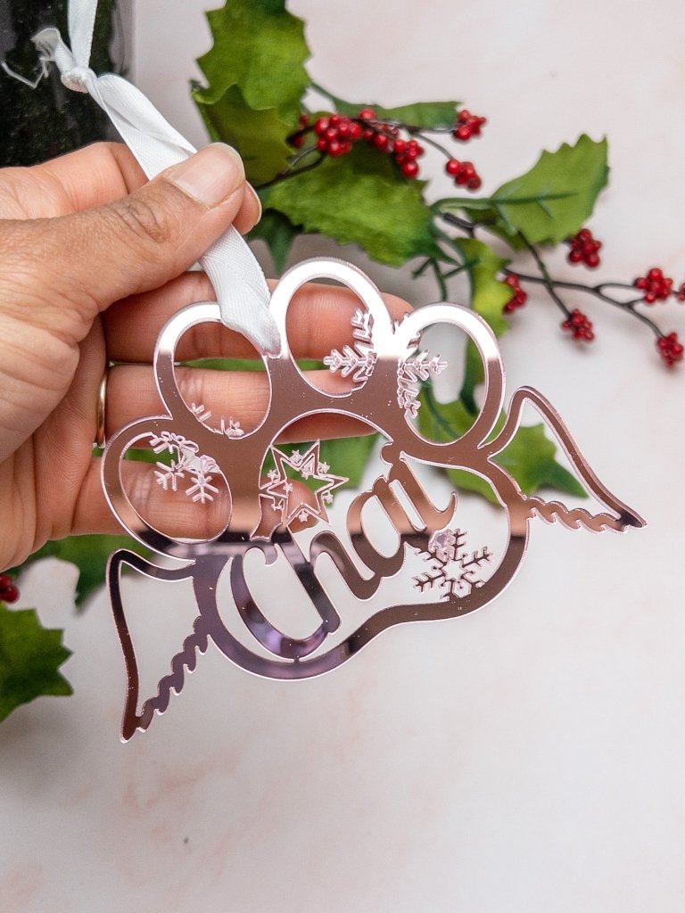 Personalised Pet Angels Christmas Ornaments/Baubles - KnK krafts