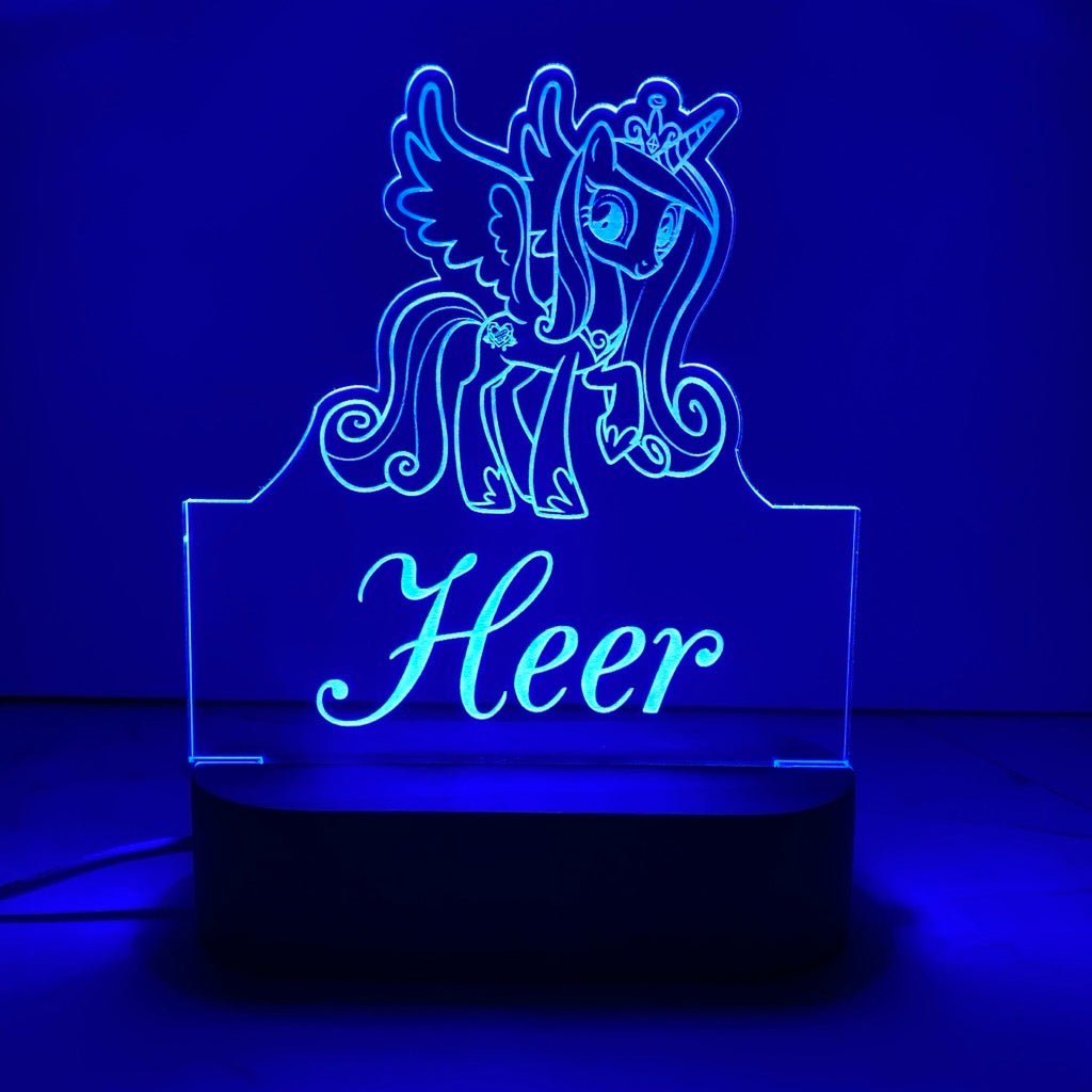 Personalised Pony Led Night Lamp - KnK krafts