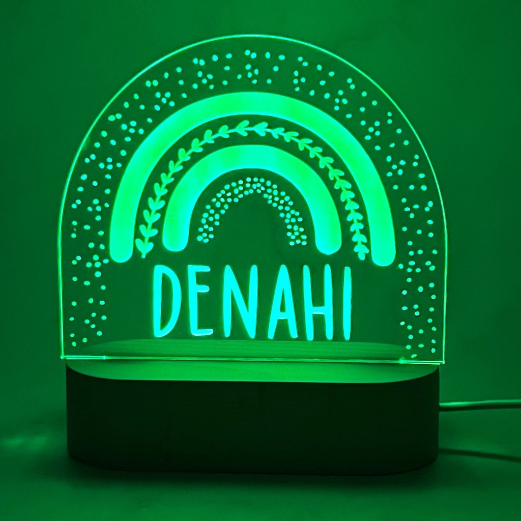 Personalised Rainbow Led Night Light - KnK krafts