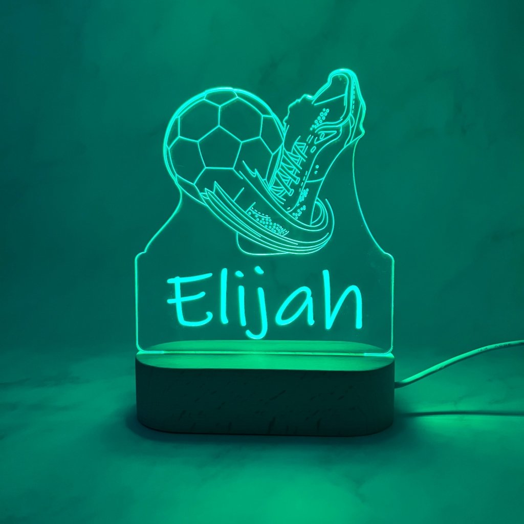 Personalised Soccer Led Night Light - KnK krafts