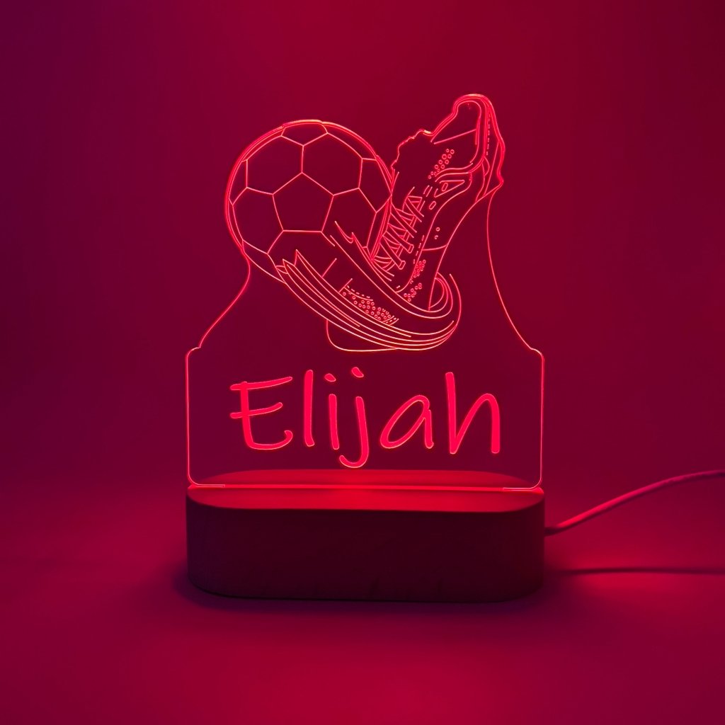 Personalised Soccer Led Night Light - KnK krafts