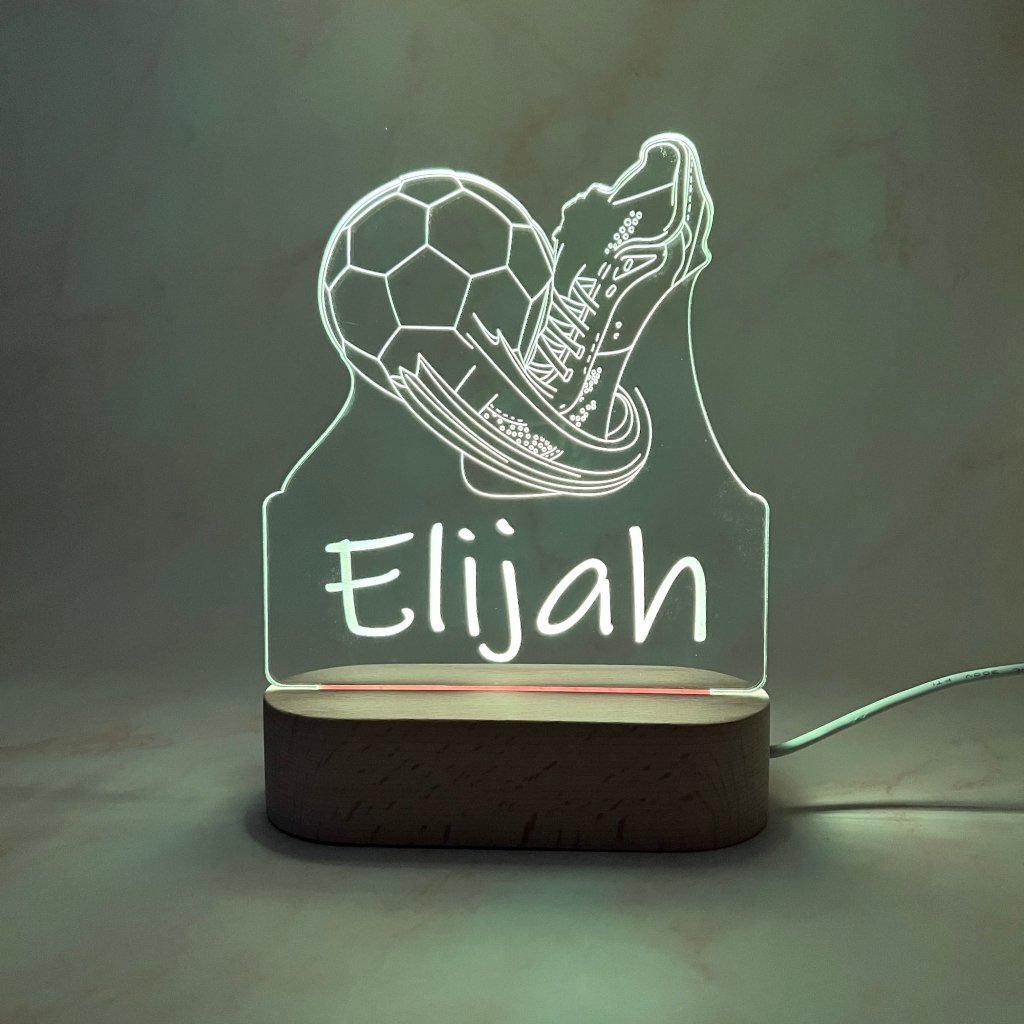 Personalised Soccer Led Night Light - KnK krafts