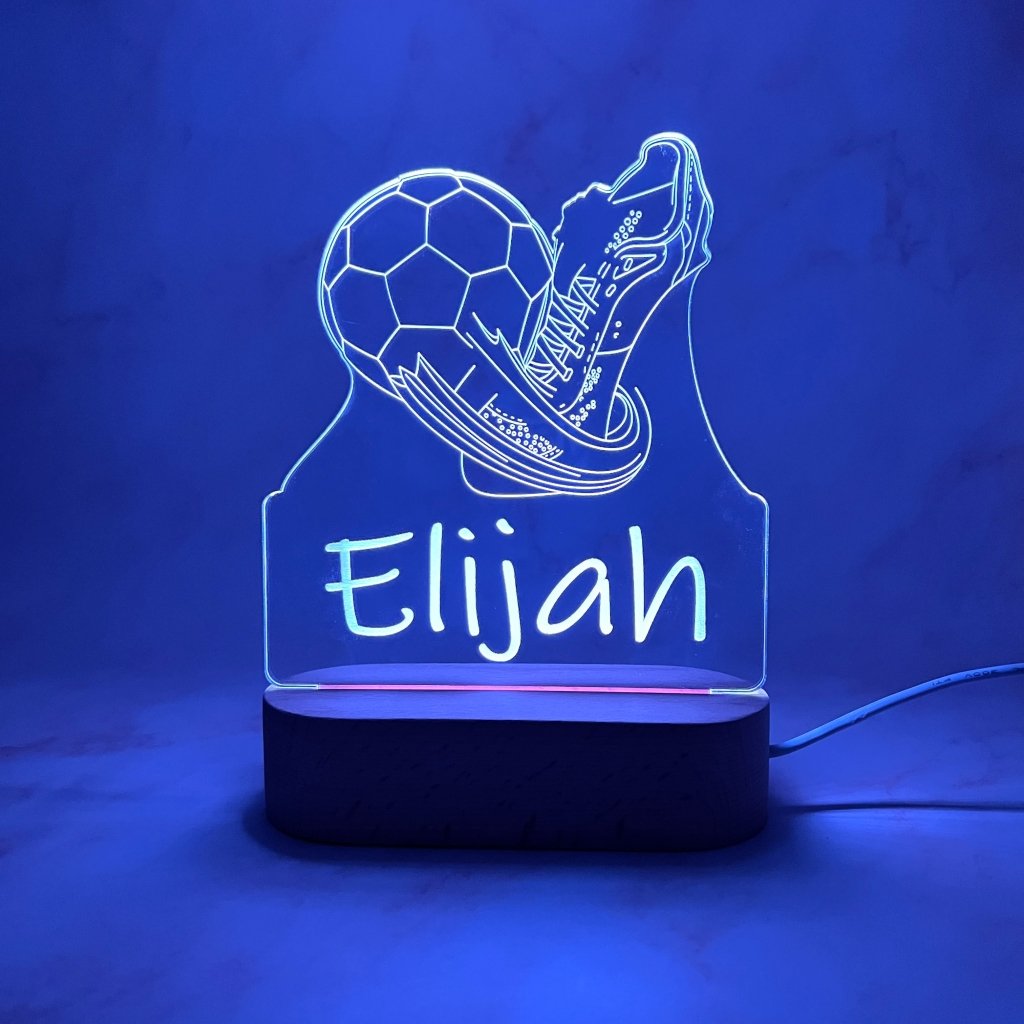 Personalised Soccer Led Night Light - KnK krafts