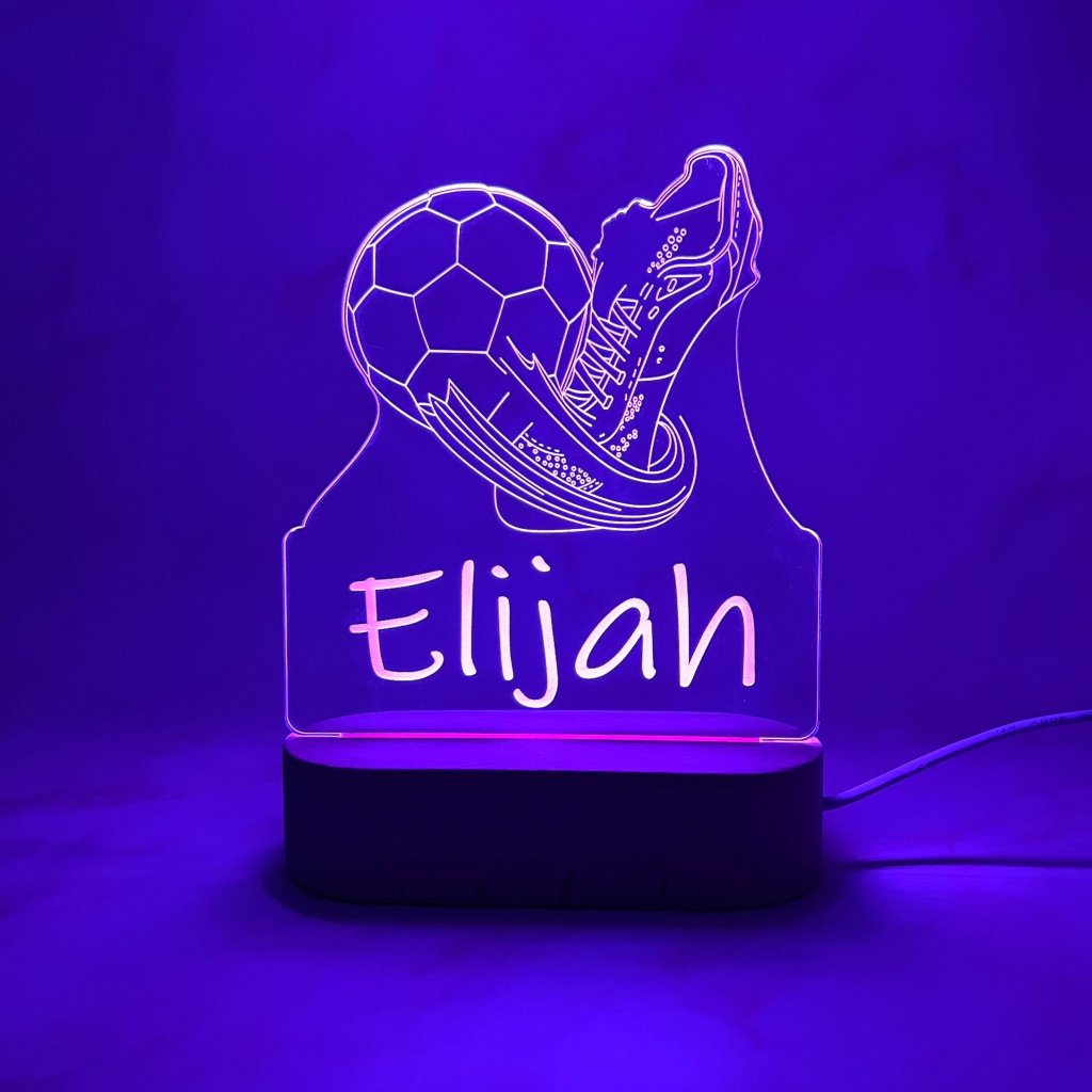 Personalised Soccer Led Night Light - KnK krafts