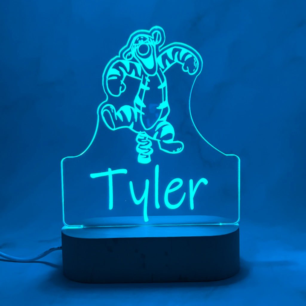 Personalised Tigger Led Night Lamp - KnK krafts