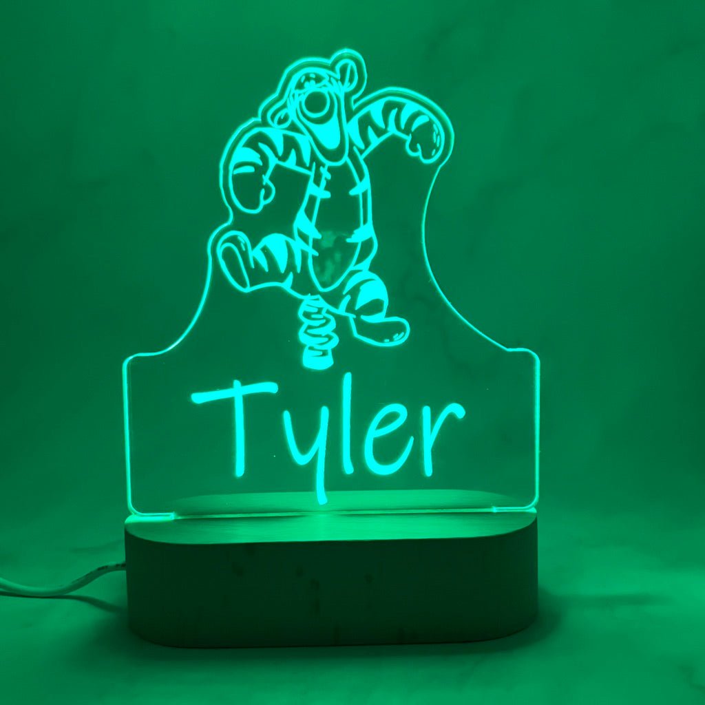 Personalised Tigger Led Night Lamp - KnK krafts