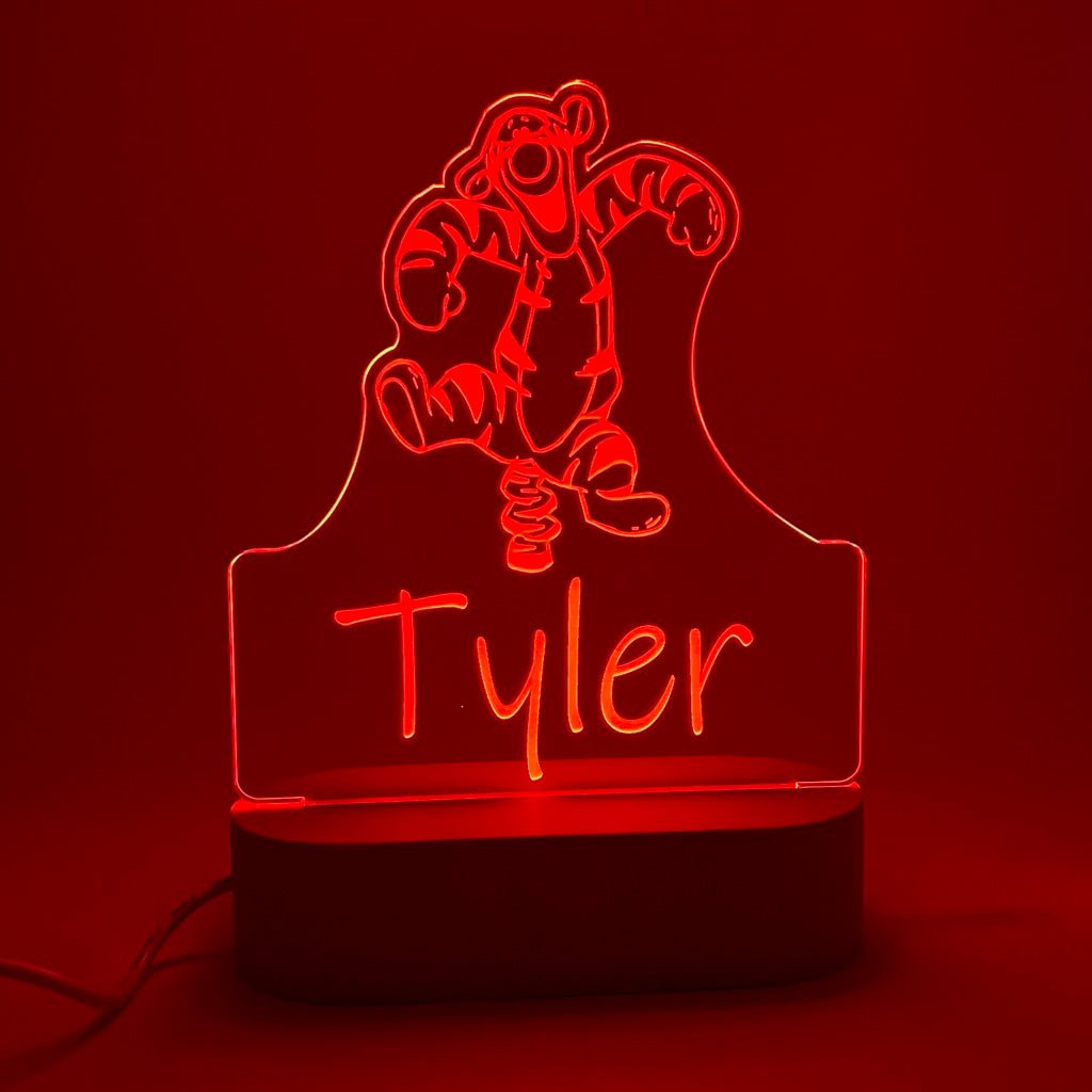 Personalised Tigger Led Night Lamp - KnK krafts