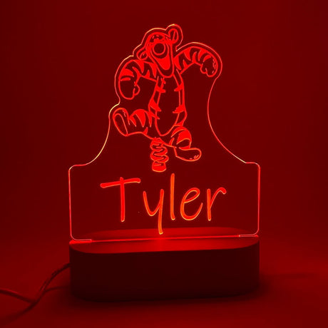 Personalised Tigger Led Night Lamp - KnK krafts