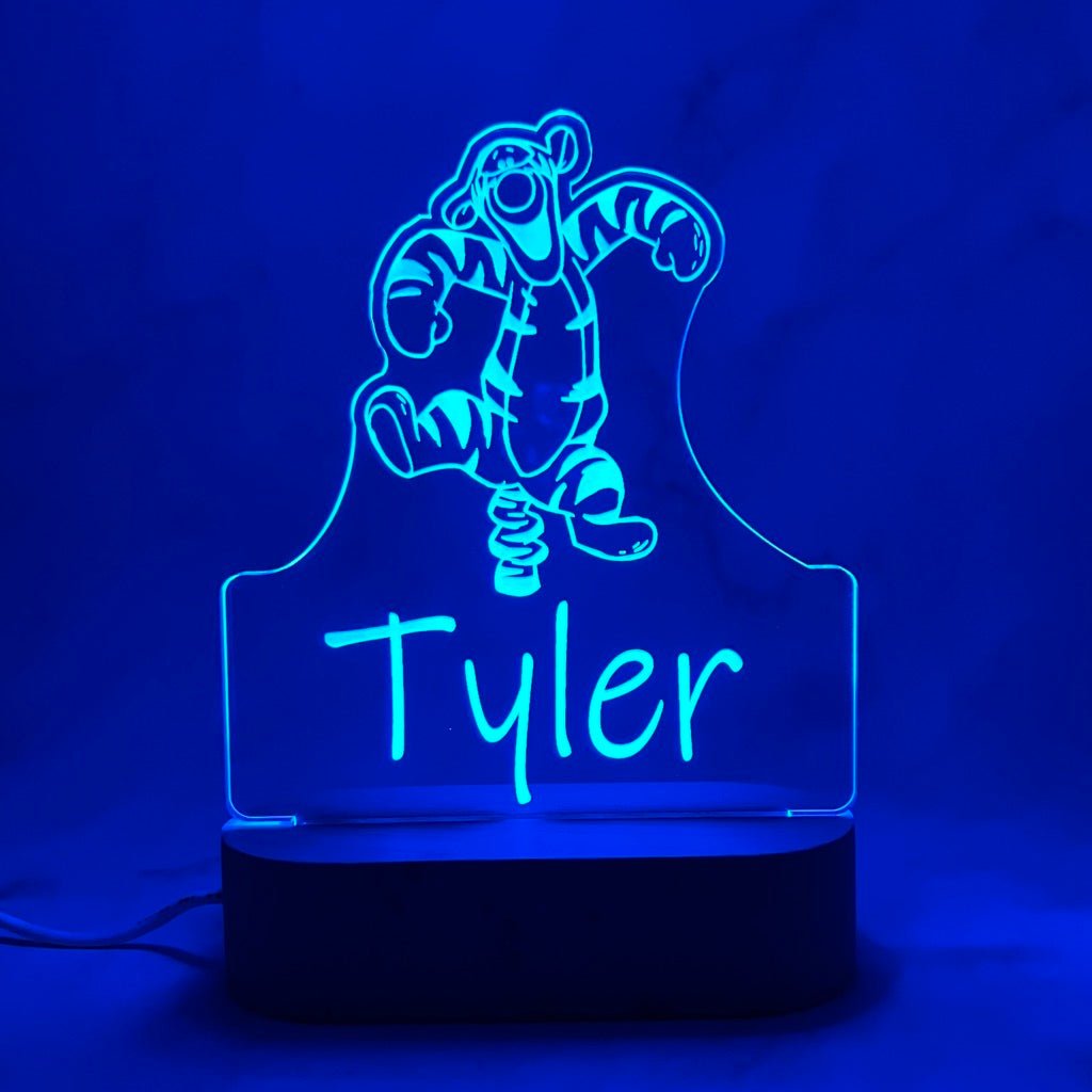 Personalised Tigger Led Night Lamp - KnK krafts