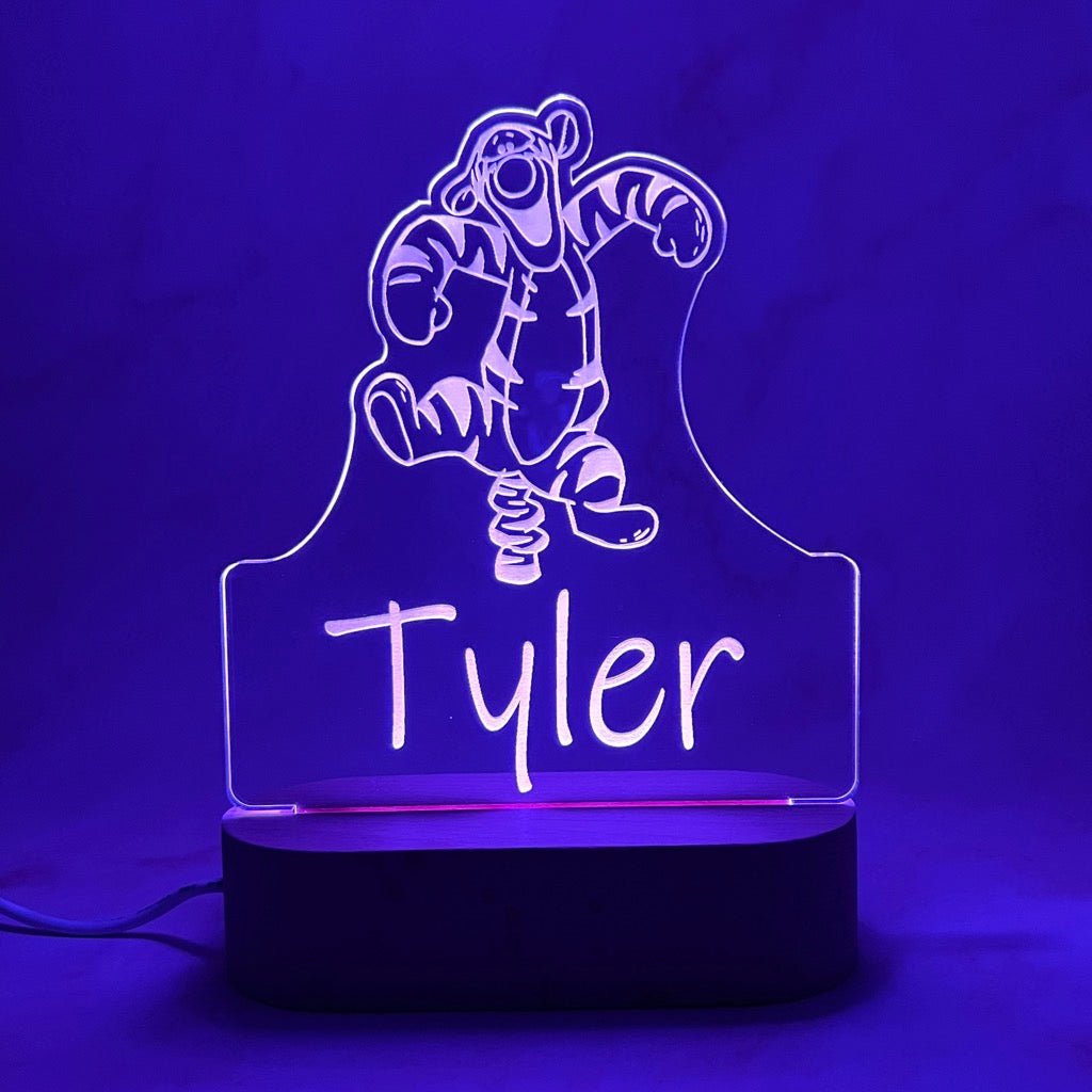 Personalised Tigger Led Night Lamp - KnK krafts