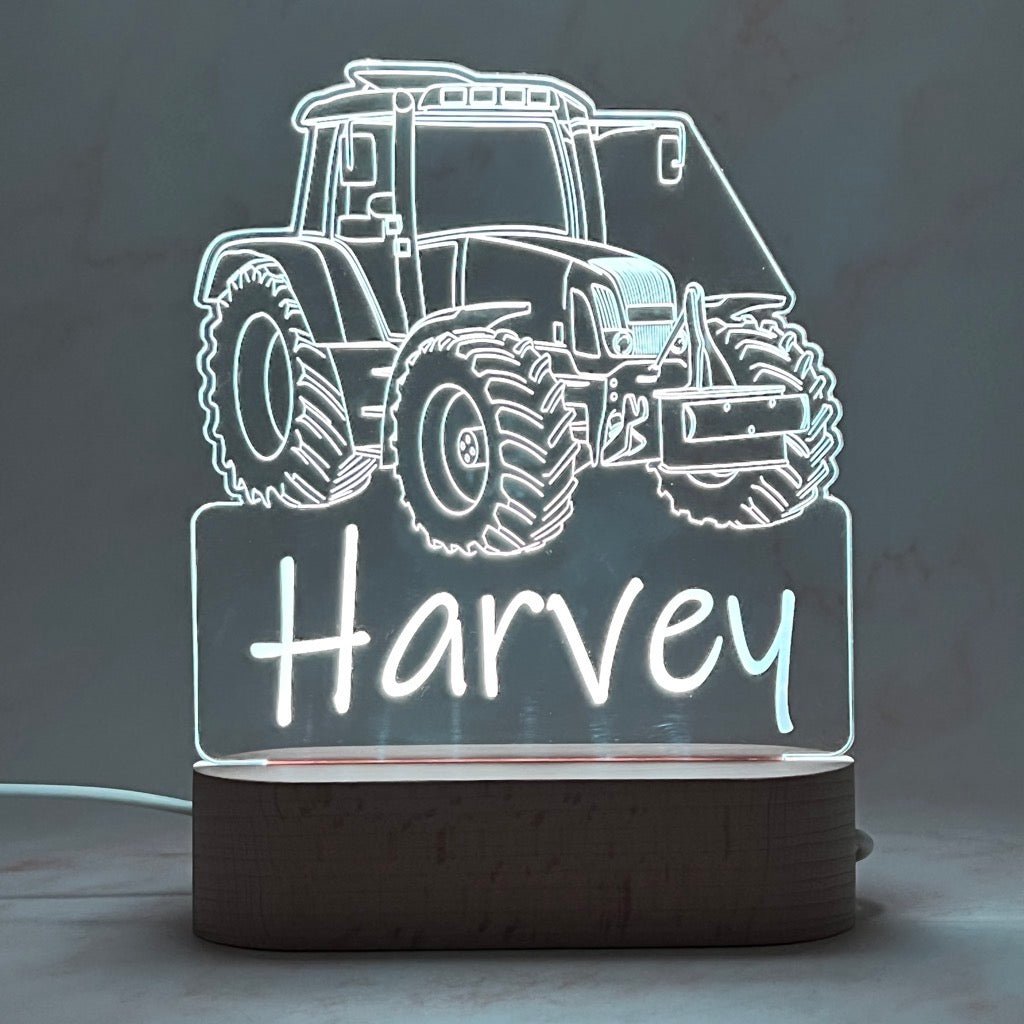 Personalised Tractor Led Night Lamp - KnK krafts