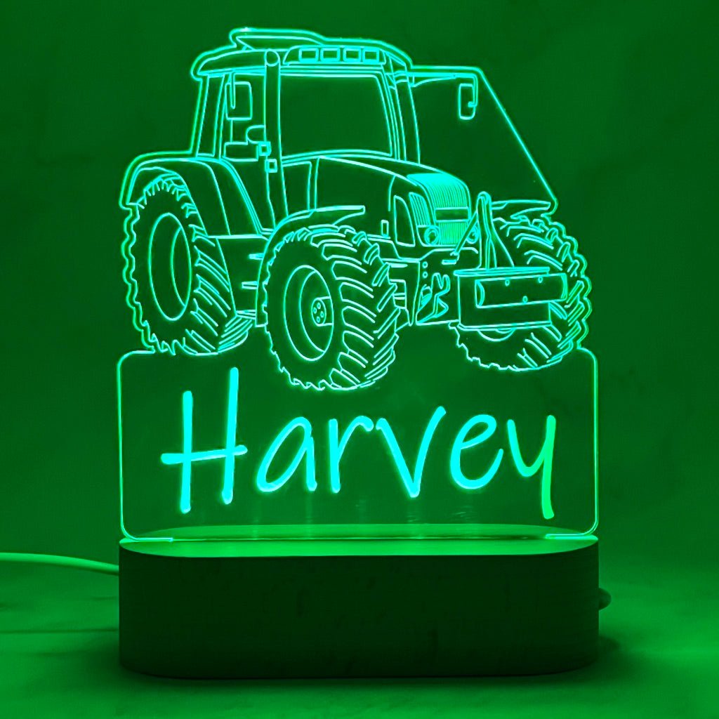 Personalised Tractor Led Night Lamp - KnK krafts