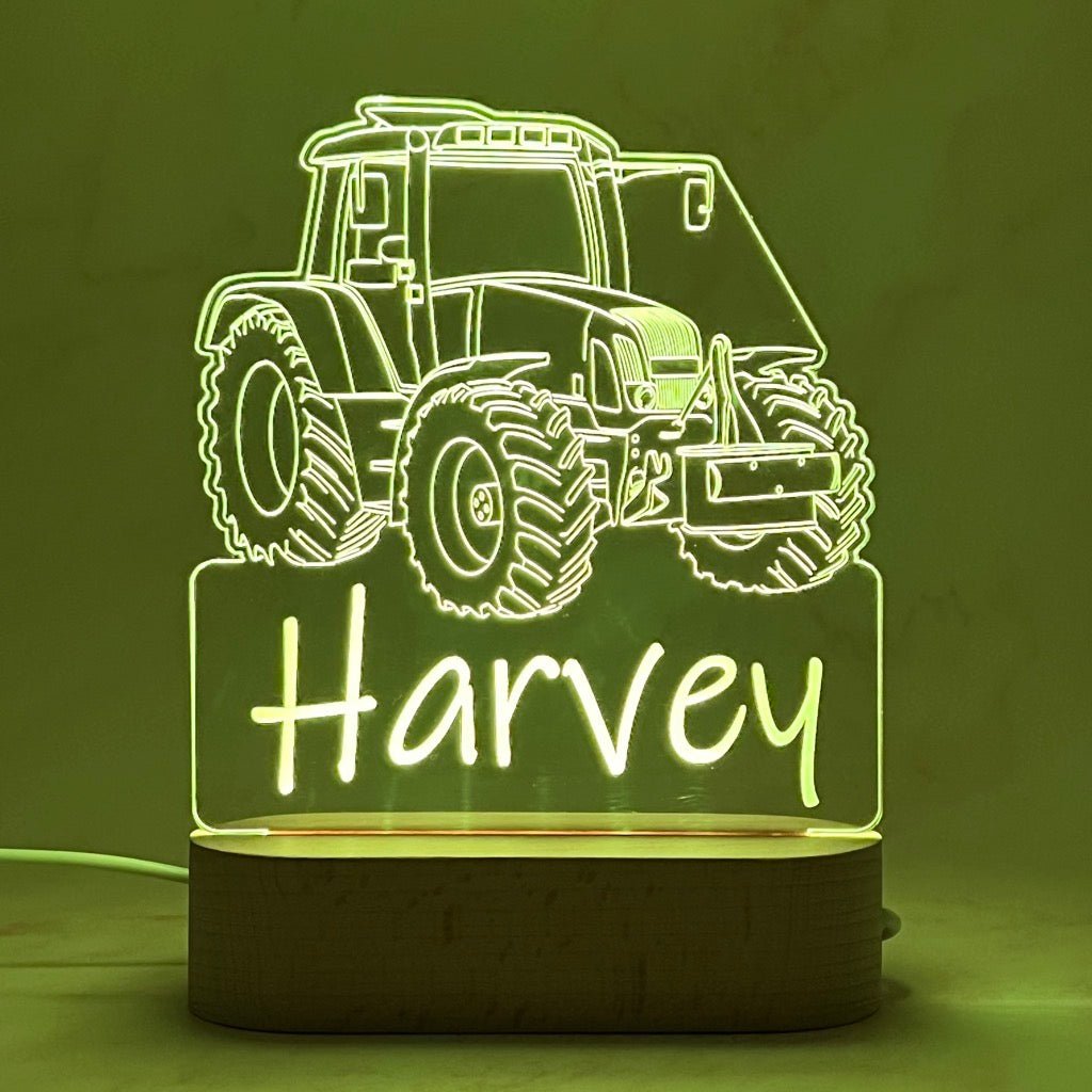Personalised Tractor Led Night Lamp - KnK krafts