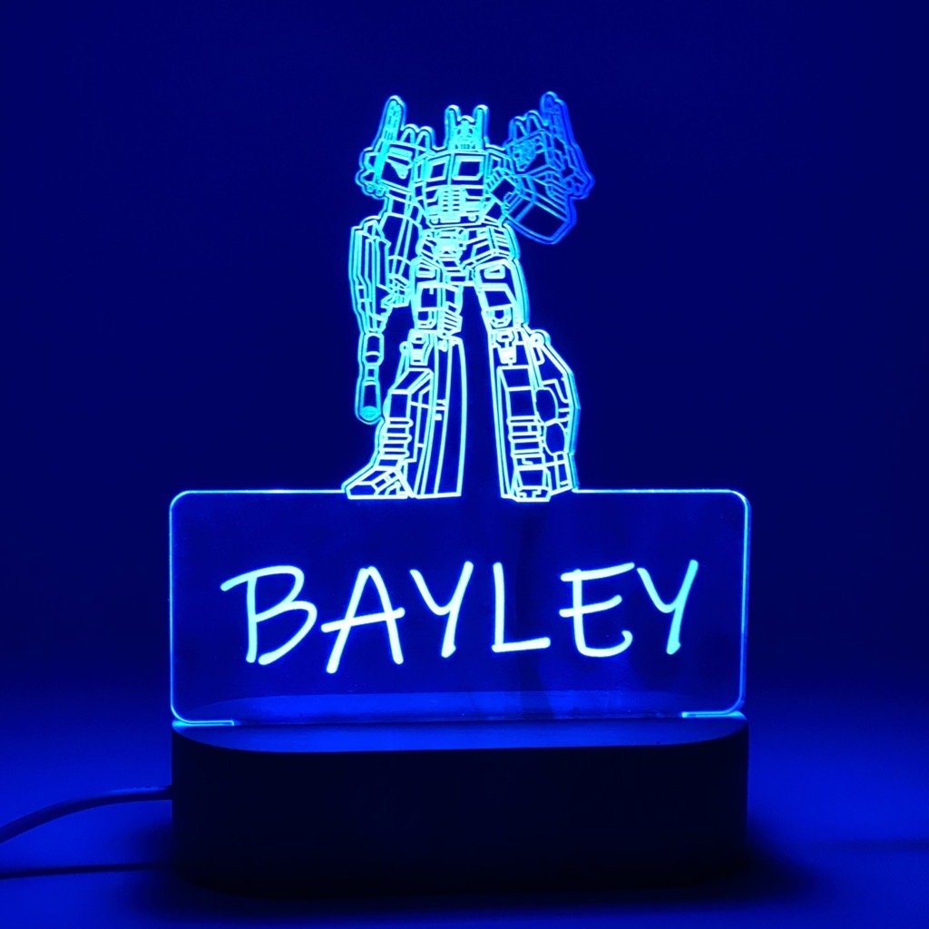 Personalised Transformer Led Night Lamp - KnK krafts