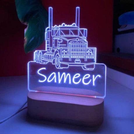 Personalised truck Led Night Light - KnK krafts