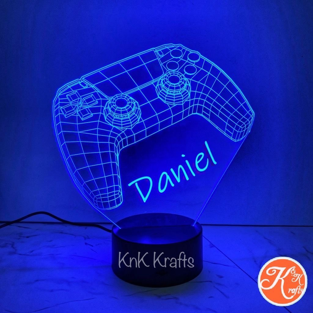 Personalised Video Game Controller Led Night Light - KnK krafts