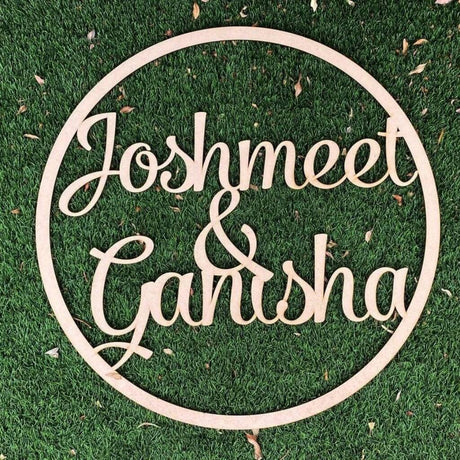 Personalised wedding hoops - KnK krafts