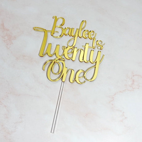 Twenty One Cake Topper - KnK krafts