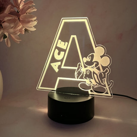LED lights with monogram initials for decor or gifts