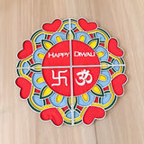 Floral Rangoli Template (4-Piece Design)