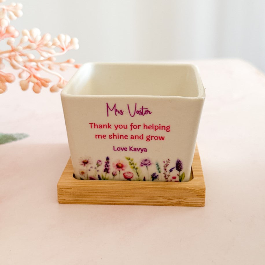 Personalised Teacher Mini Planter Pot
