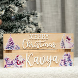 Personalised Christmas Crates Purple Theme