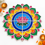 Lotus Rangoli Template