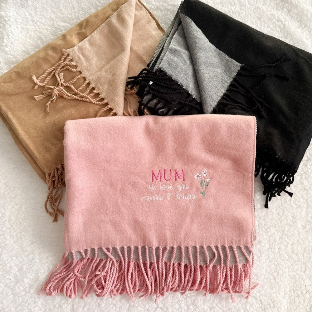 Personalied Mother's Day Embroided Shawls - KnK krafts