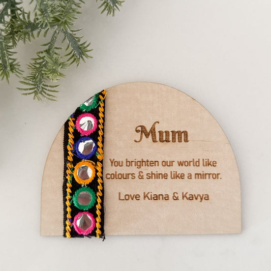 Personalised Arch Fridge Magnet - Embroided Frill - KnK krafts