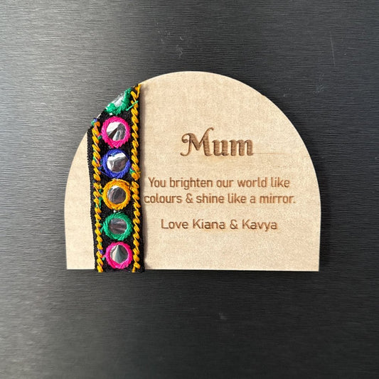 Personalised Arch Fridge Magnet - Embroided Frill - KnK krafts