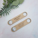 Personalised Bottle Opener - wooden - KnK krafts