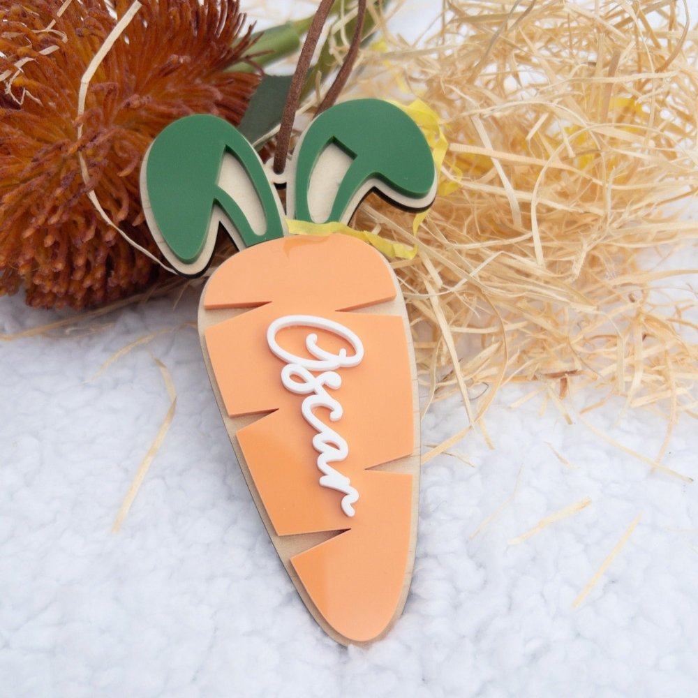 Personalised Carrot Easter Tag - KnK krafts