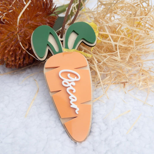 Personalised Carrot Easter Tag - KnK krafts