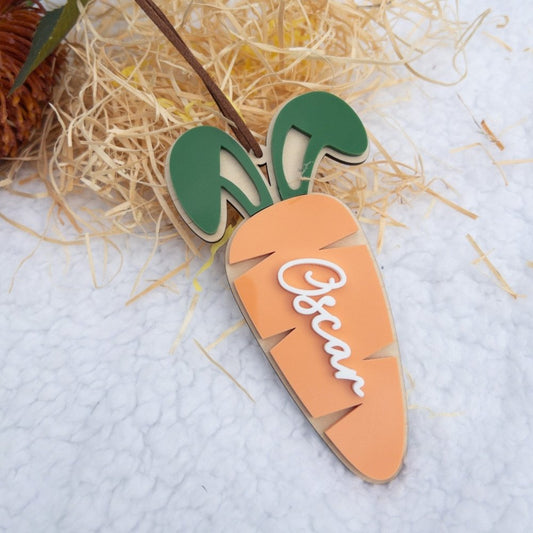 Personalised Carrot Easter Tag - KnK krafts