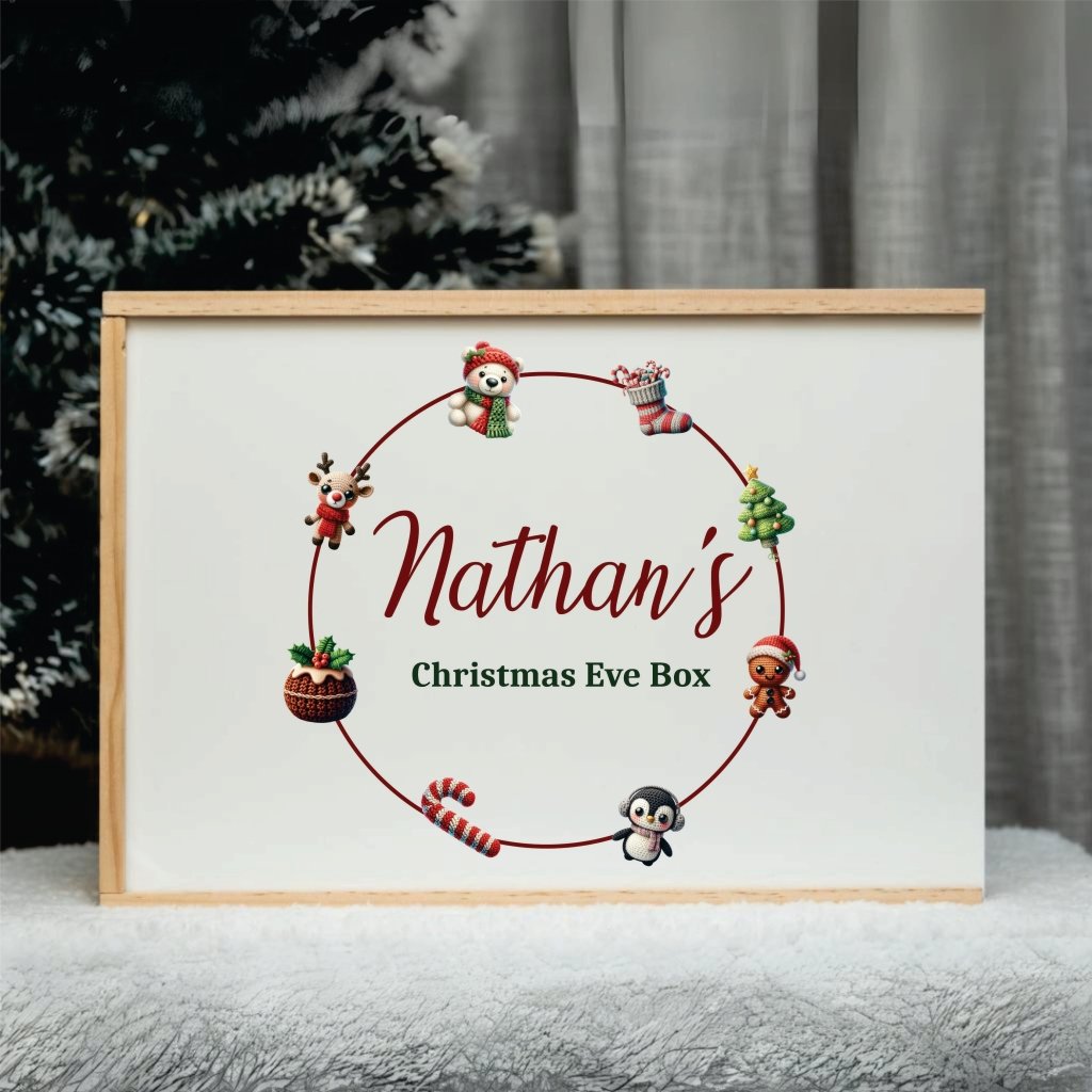 Personalised Christmas Keepsake Box Design 9 - KnK krafts