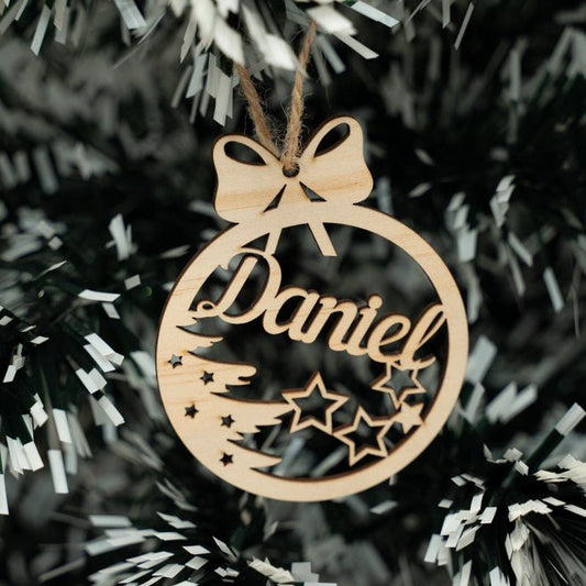 Personalised Christmas Ornaments/Baubles - Bow shape - KnK krafts