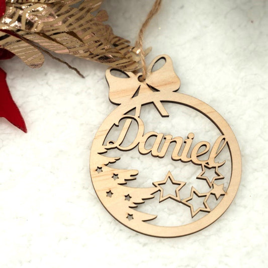 Personalised Christmas Ornaments/Baubles - Bow shape - KnK krafts