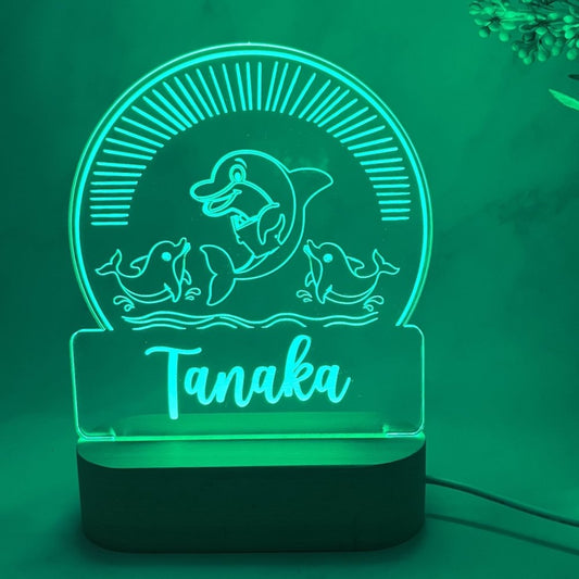 Personalised Dolphin LED Night Light - KnK krafts