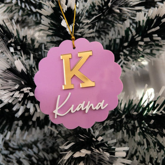 Personalised Floral Christmas Ornament - KnK krafts