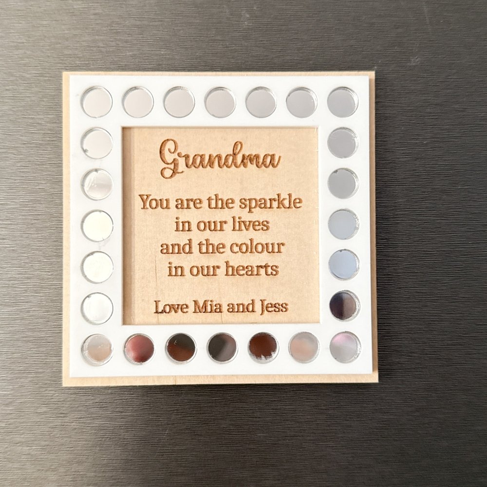 Personalised Fridge Magnet – A Sparkling Keepsake - KnK krafts