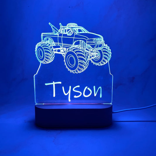 Personalised Monster Truck Led Night Light - KnK krafts