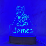 Personalised Paw Patrols Chase Led Night Light - KnK krafts