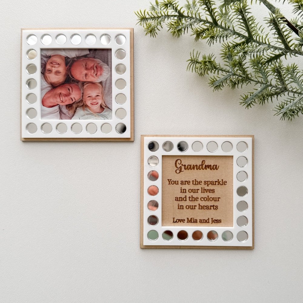 Personalised Photo Fridge Magnet – A Sparkling Keepsake Pack of 2 - KnK krafts