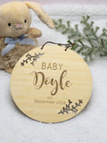 Personalised Pregnancy Announcement plaque - KnK krafts