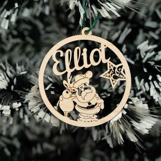 Personalised Santa Christmas Ornaments - KnK krafts