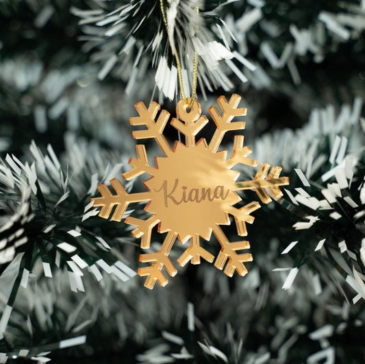 Personalised Snowflake Christmas Ornaments - KnK krafts