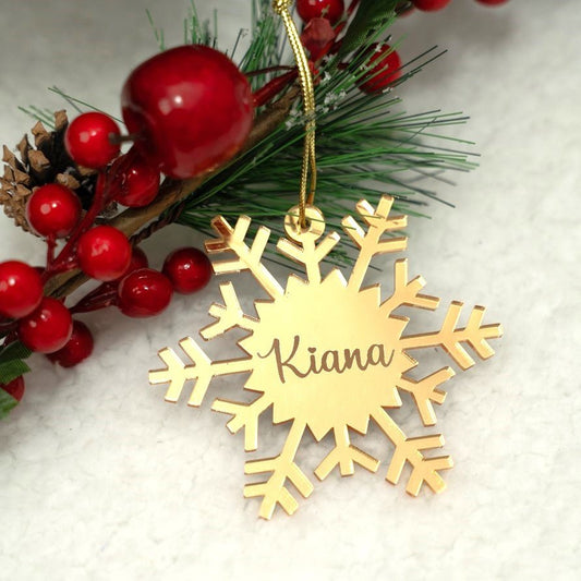 Personalised Snowflake Christmas Ornaments - KnK krafts